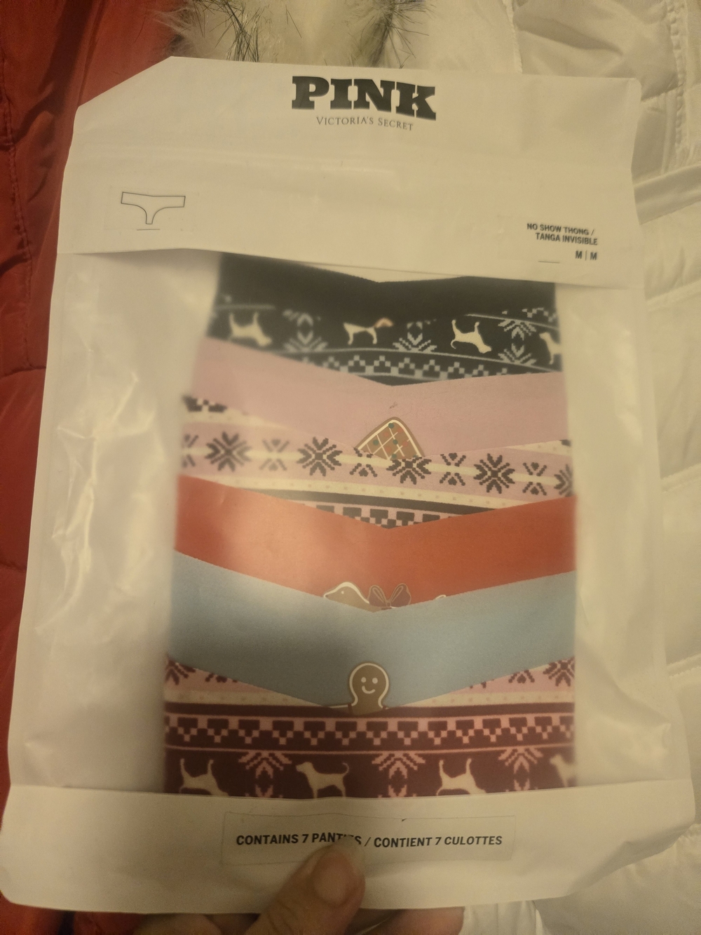 PINK Victoria's Secret 7-Pack No-Show Thongs — Multi Color